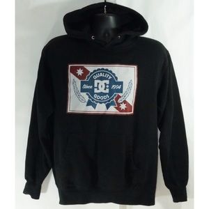 DC Black Hoodie with Red and Blue Logo